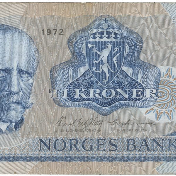 1972 10 kroner QC0068359 erstatningsseddel, 1-