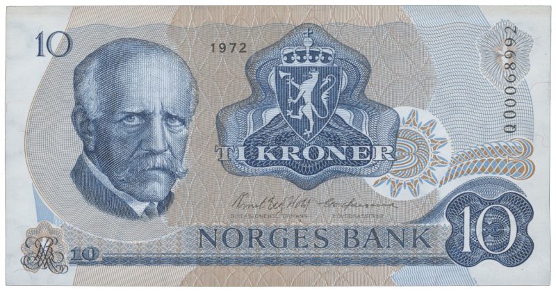 1972 10 kroner QO0068992 erstatningsseddel, 01