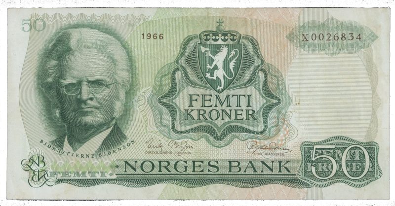 1966 50 kroner X0026834, Erstatningseddel, 1-