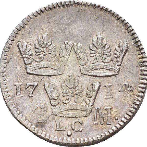1714 Sverige 2 mark Karl XII, ex. Holmasto, 01