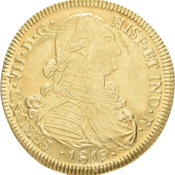 1819  Columbia 8 escudos Ferdinand VII., 1+/01
