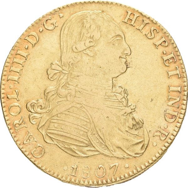 1807  Mexico 8 escudos Carl IV., Mexico City, 01