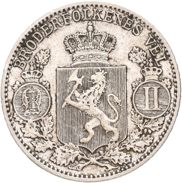 1902  25 øre Oscar II., 1+