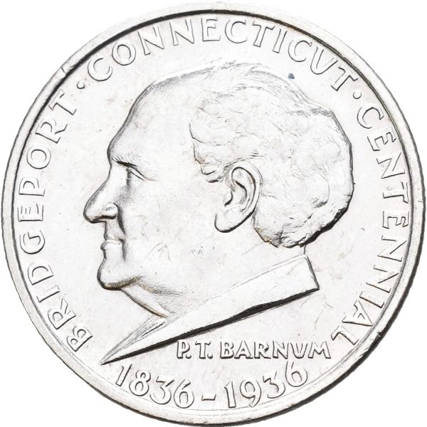 1936  USA 1/2 dollar Bridgeport, renset, 0/01