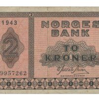 1943 2 kroner B.9957262, 1-