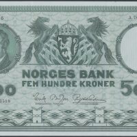 1966 500 kroner A.2633518, 4. utgave, 1+