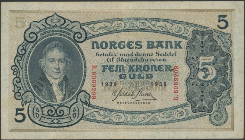 1939 5 kroner R.8089209, 1