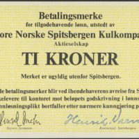 1976 Store Norske Spitsbergen Kulkompani 10 kroner, Serie Rr, nr. 05340, 0