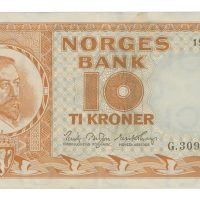 1955 10 kroner G.3097093, 4. utgave, 1+