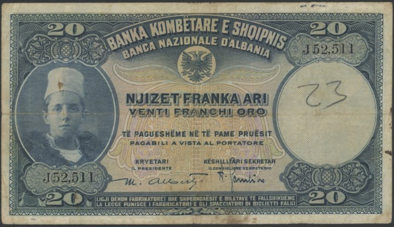 1945 Albania 20 franga, 1-