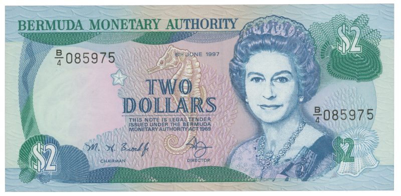 1997 Bermuda 2 dollar, 0