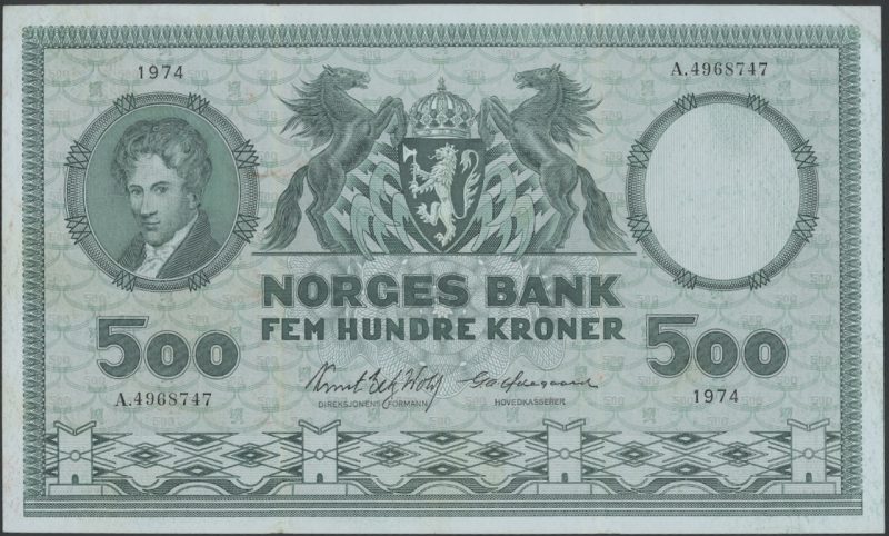 1974 500 kroner A.4968747, 4. utg., 1/1-