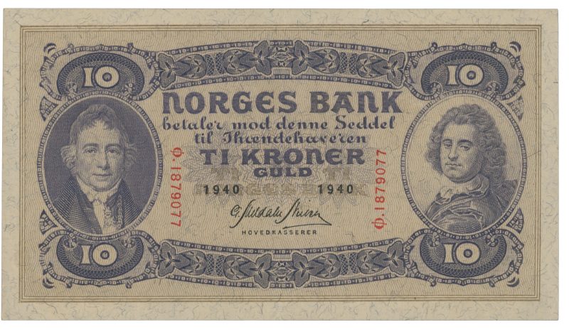 1940 10 kroner Ø.1879077, 1+