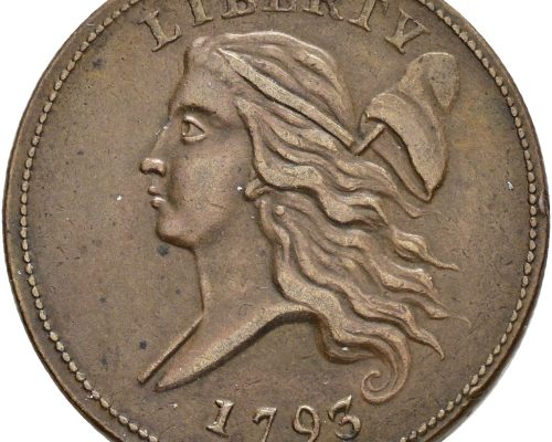 Den første – og minste valøren: ½ cent 1793 ved begynnelsen av United States Mint