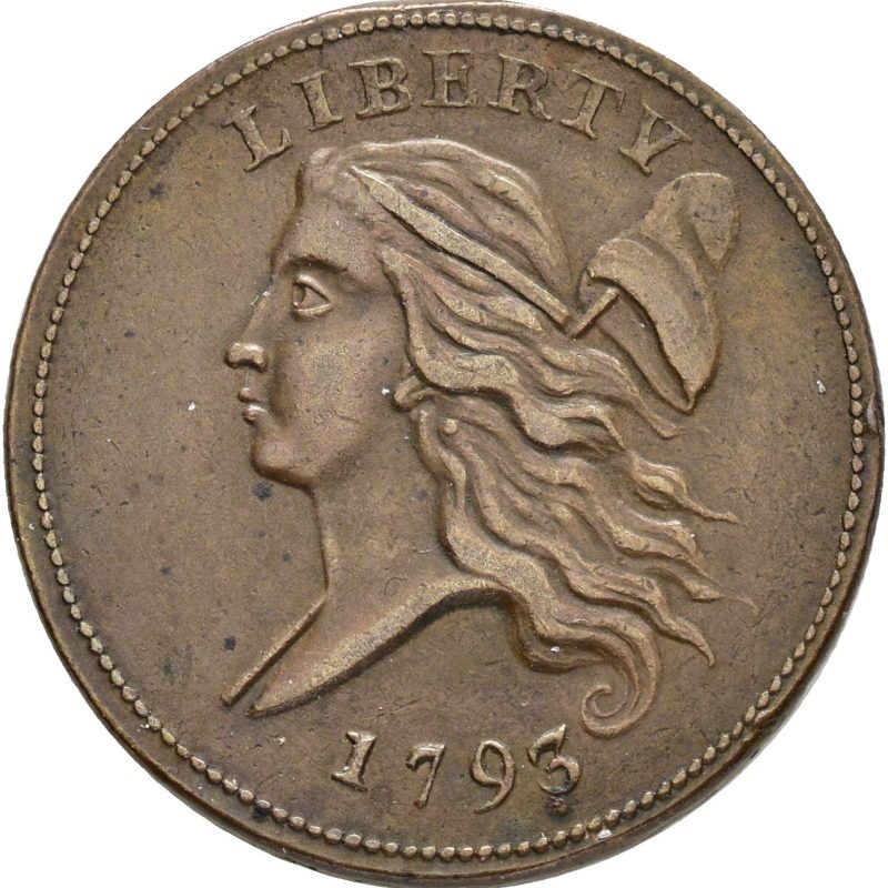 Den første – og minste valøren: ½ cent 1793 ved begynnelsen av United States Mint