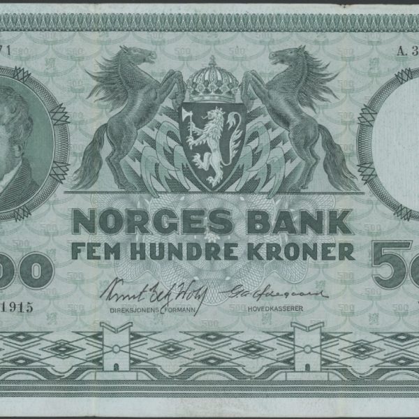 1971 500 kroner A.3971915, 4. utgave, 1-
