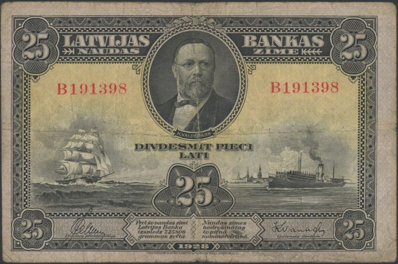 1928 Latvia 25 lati, 1-
