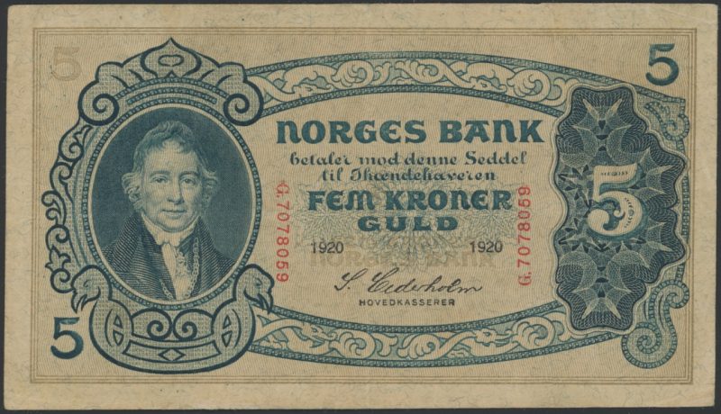 1920 5 kroner G.7078059, 1/1-