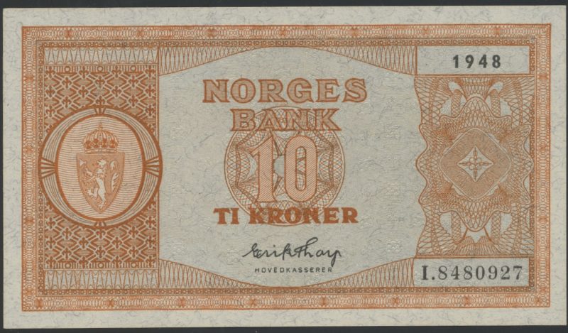 1948 10 kroner I.8480927, 0/01