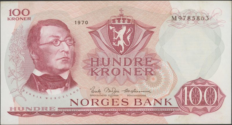 1970 100 kroner M.9785863, 5. utg., 01