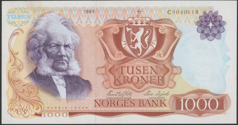1985 1000 kroner C9040618, 1+/01