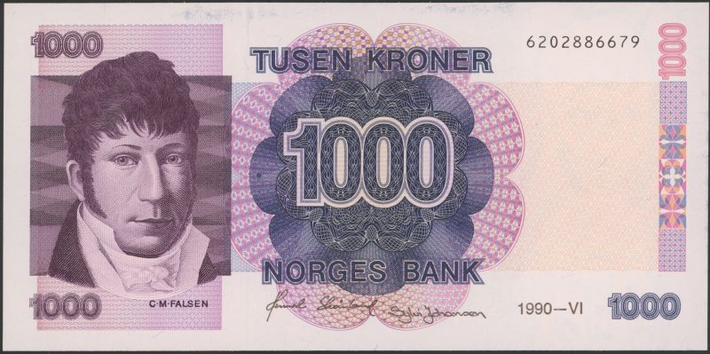 1990 1000 kroner 6202886679, 0