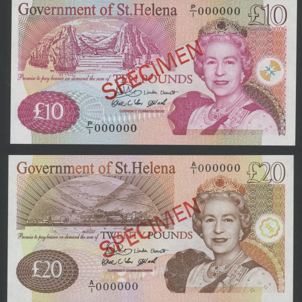 2004 St. Helena 10 og 20 pund SPECIMEN, 0
