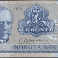 1974 10 kroner QH0330391, Erstatningseddel, 0/01