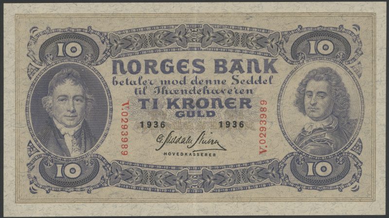 1936 10 kroner V.0293989, 1+