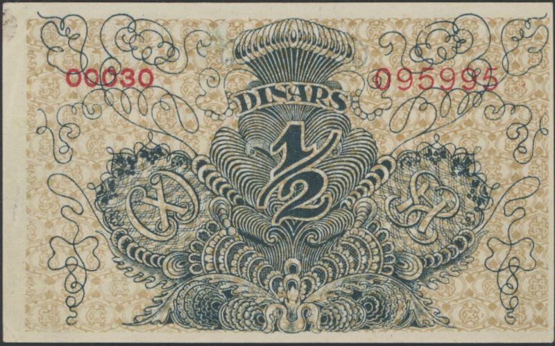 1919 Jugoslavia 1/2 dinera, 01