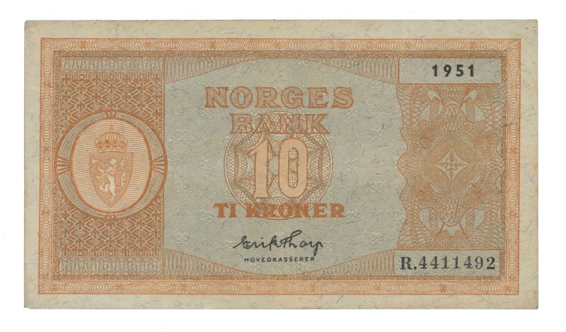 1951 10 kroner R.4411492, 1+