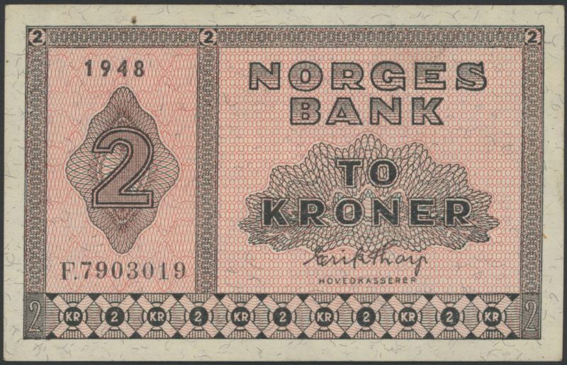 1948 2 kroner F.7903019, skillemyntseddel type 2, 1