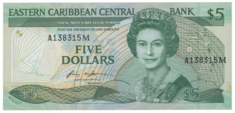 1986 Montserrat 5 dollars, 0