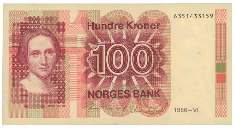 1986 100 kroner 6351433159, 1