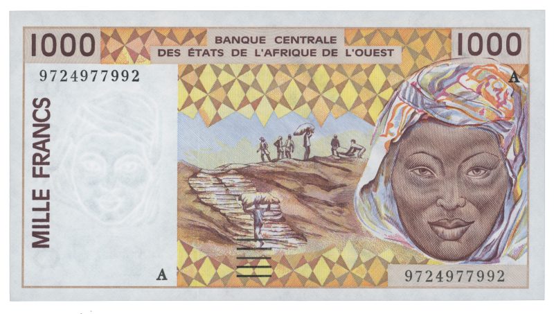 1997 Western Africa States 1000 francs, 01