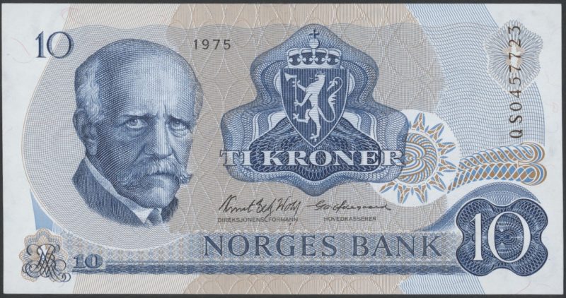 1975 10 kroner QS0457723, 5. utgave, 0/01