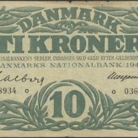 1948 Danmark 10 kroner o 0368934, rift/hull, 1