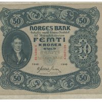 1940 50 kroner B.9927129, 2. utgave, 1-