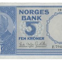 1959 5 kroner F.7942510, 4. utgave, 1+/01