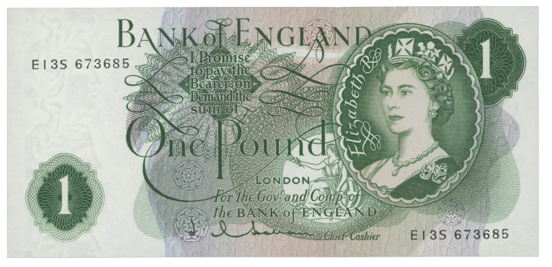 1962-1966 England 1 pound, 0/01