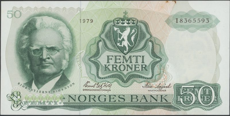 1979 50 kroner I8365593, liten flekk, 01