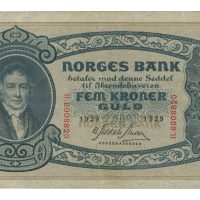 1939 5 kroner R.6008820, 1/1+
