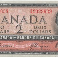 1954 Canada 2 dollars, 1-
