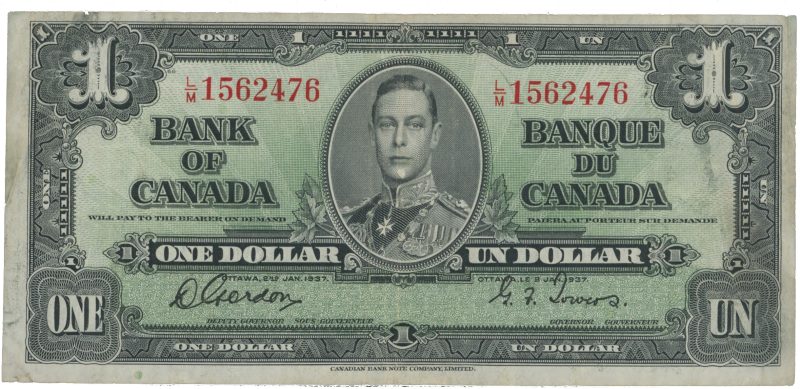1937 Canada dollar, 1-/2