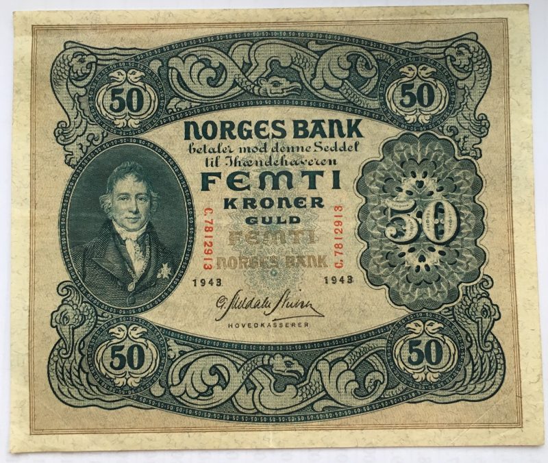 1943  50 kroner C, 1