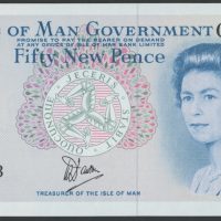 1969 Isle of Man 50 new pence, 0