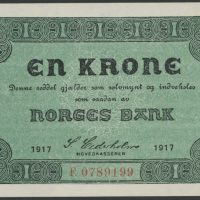 1917 1 krone F.0789199, 0