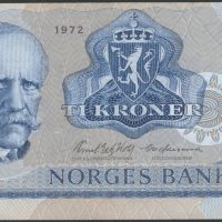 1972 10 kroner QT0068021, erstatning seddel, 1/1-