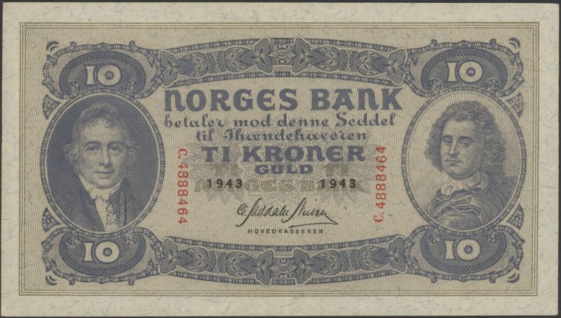 1943 10 kroner C.4888464, 1+