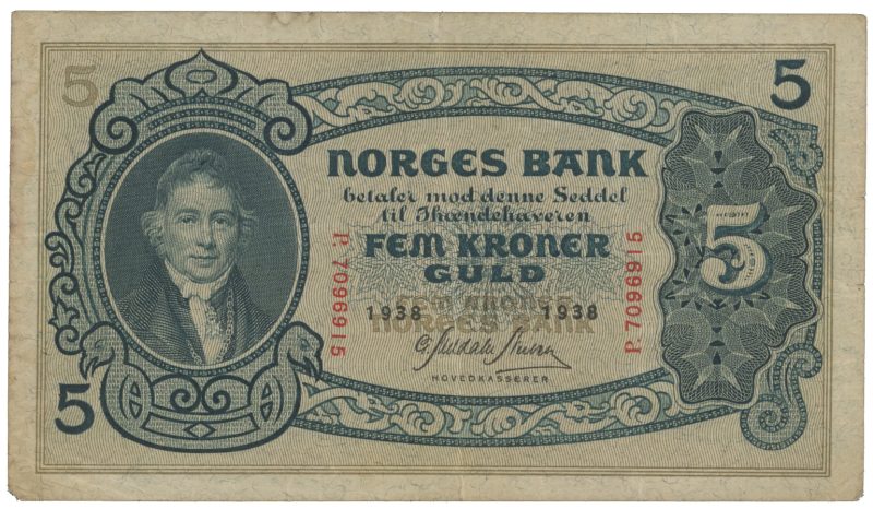 1938 5 kroner P.7096915, 1-